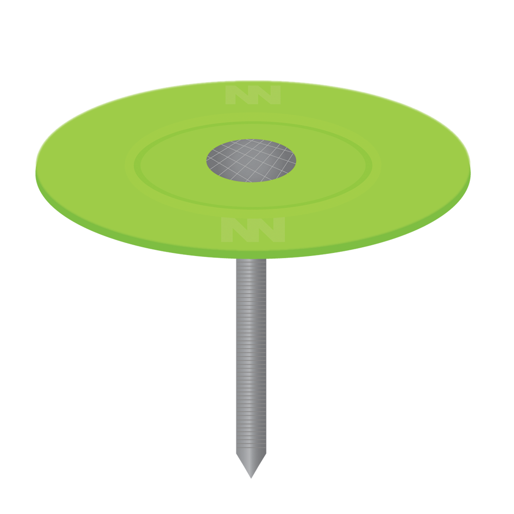 Stinger 1 in. Electro Galvanized Ring Shank Plastic Cap Roofing Nails - 2000 count