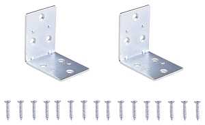 BRACE CNR DBL WIDE 2IN ZN PLTD