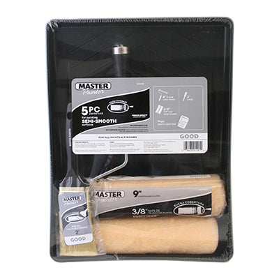 Master Painter 5 Piece Paint Tray Set With Brush and Roller