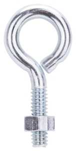 ZINC EYE BOLT W/NUTS 1/4X2