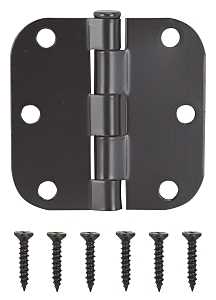 HINGE DOOR 5/8 RND CNR OIL BRZ