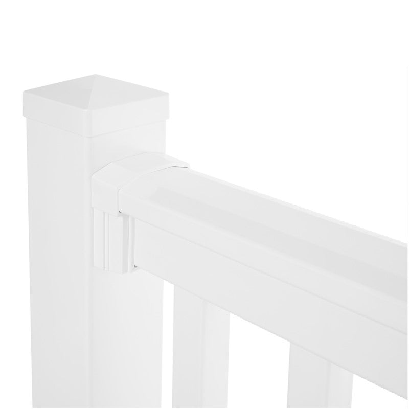 Wolf 6 ft. Traditional White Flat PVC Railing