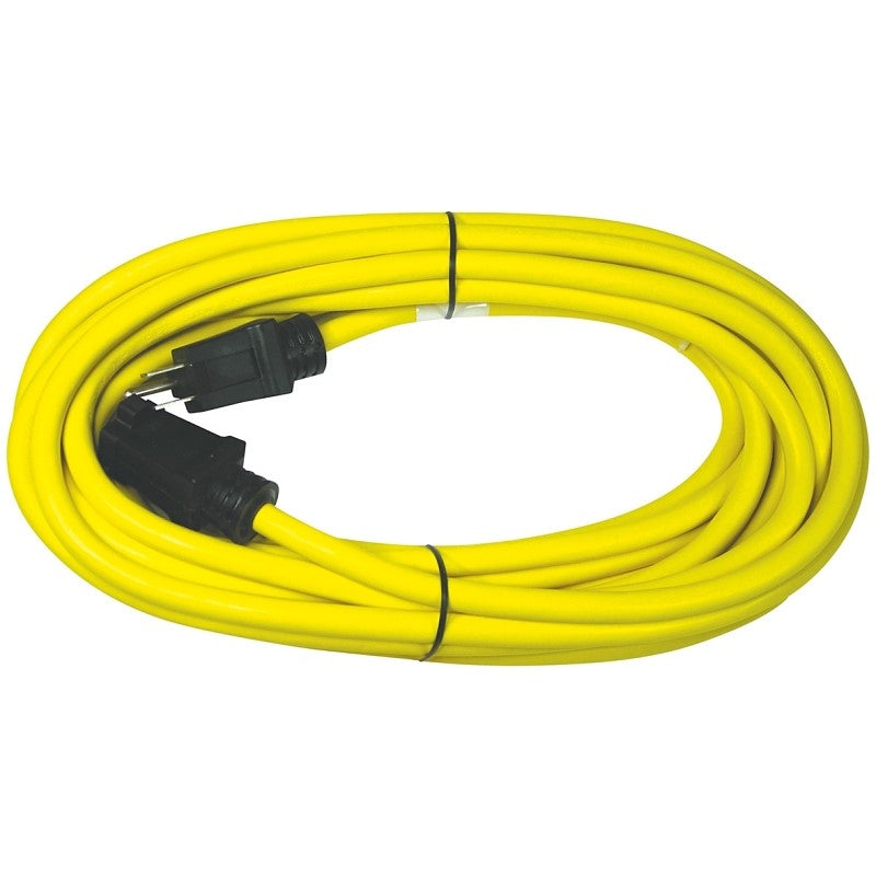 Prime 25 ft. Yellow 12/3 AWG 3-Prong Plug Extra Heavy Duty Electrical Extension Cord