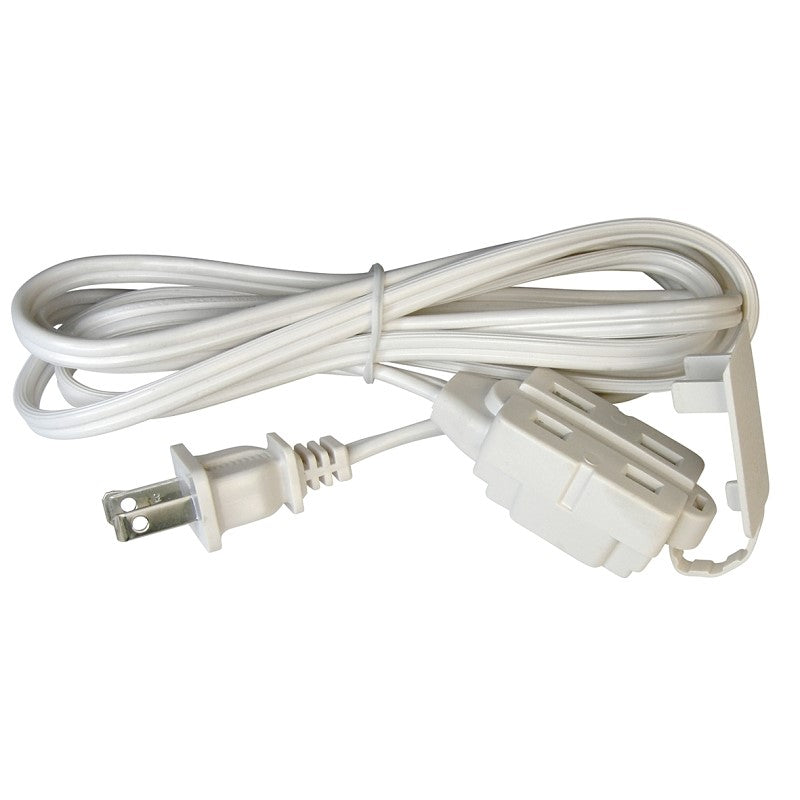 Prime 9 ft. White 16/2 AWG 2-Prong Plug 3 Outlet Head Household Electrical Extension Cord