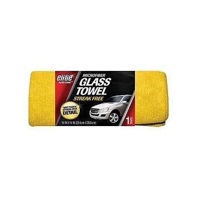 Elite Auto Care 13 in. x 15 in. Microfiber Glass and Windshield Towel - 4 Towel Pack