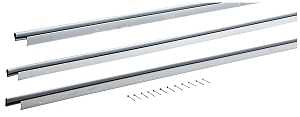 Adjustable Metal Door Jamb Kit (3-Piece) – Aluminum & Vinyl Door Stop Trim for Wood or Steel Frames