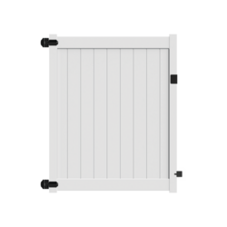 Barrette Outdoor Living 5 ft. x 6 ft. White Vinyl Un-Assembled Fence Gate