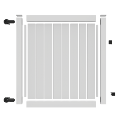 Barrette Outdoor Living 5 ft. x 6 ft. White Vinyl Un-Assembled Fence Gate