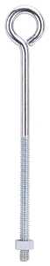 ZINC EYE BOLT W/NUTS 1/4X6