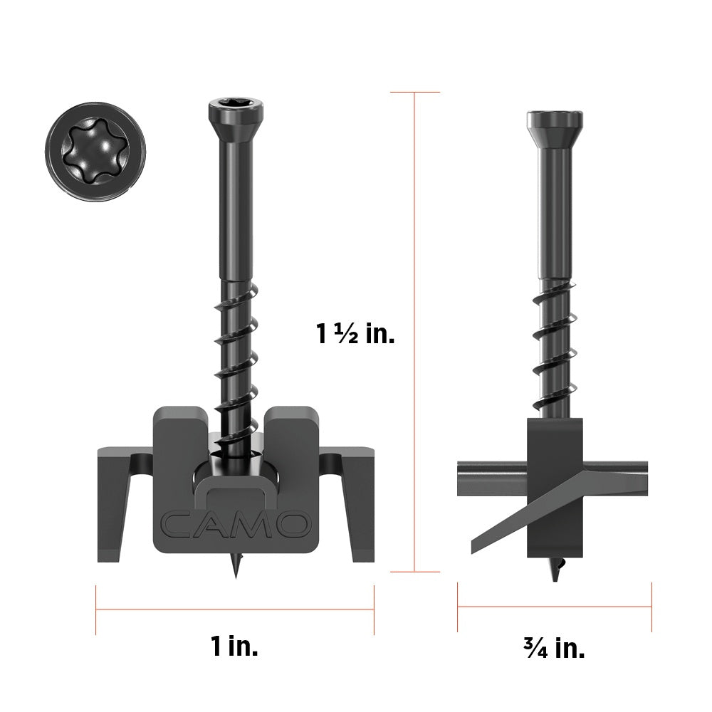 Camo Wedge Hidden Deck Clips Fasteners - 450 Count Box