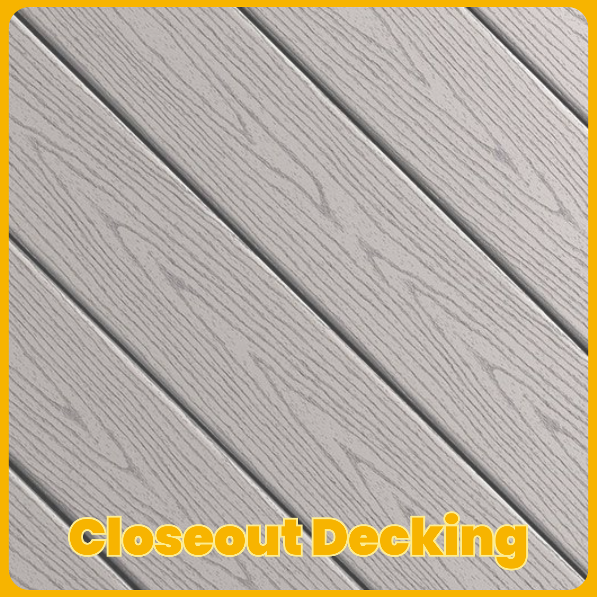 Closeout #2 Grade Gray Composite Decking 20'