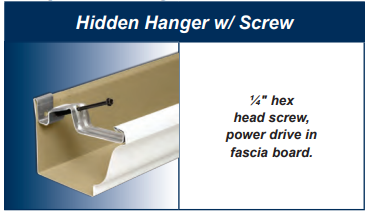 Amerimax Home Products 5 in. Aluminum Hidden Gutter Hanger and 1/4 in. hex head Screw