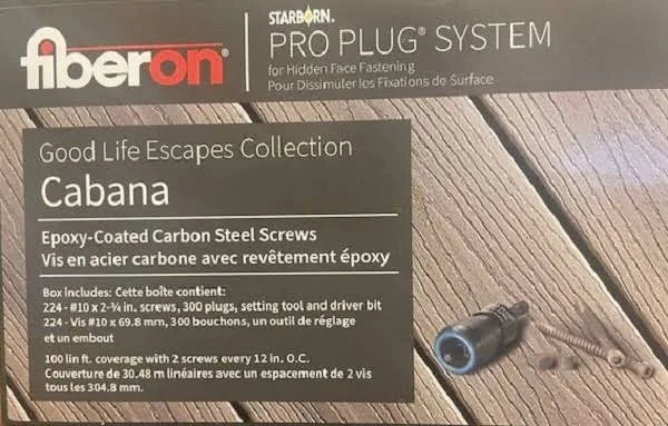 Fiberon Pro Plug Cabana Decking Plugs - 100 Square Feet of Coverage