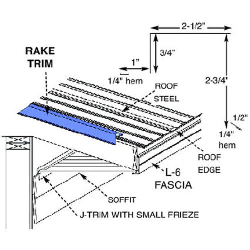 Rake Edge Steel 10' - 2" - Green