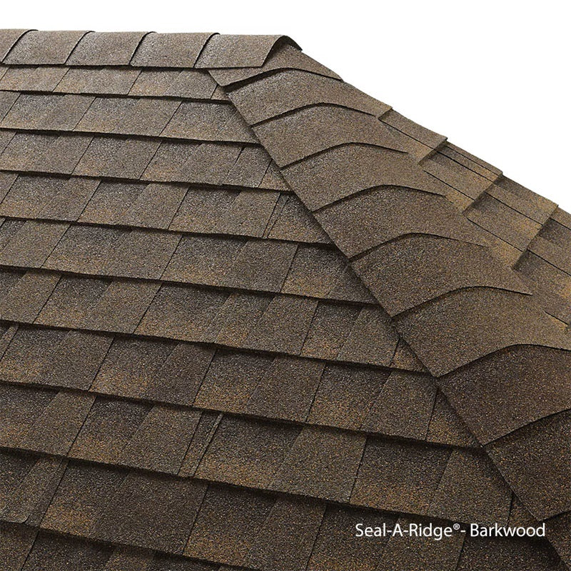 GAF Seal A Ridge Hip and Ridge Barkwood Roof Shingles - 25 Linear Feet per Bundle