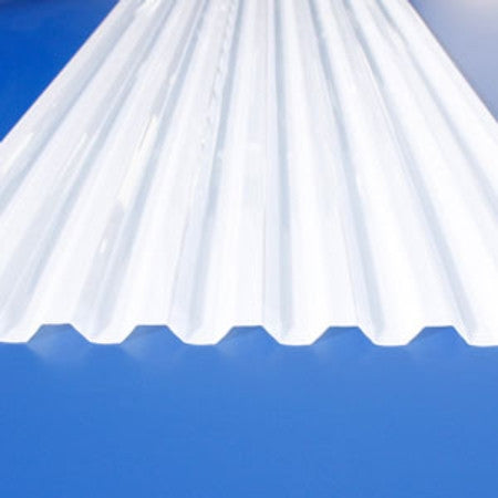 Greca 26 in. x 12 ft. White Corrugated Polycarbonate Covering