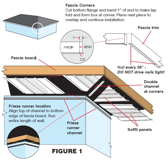 BROWN ALUMINUM FASCIA - 8"x12'