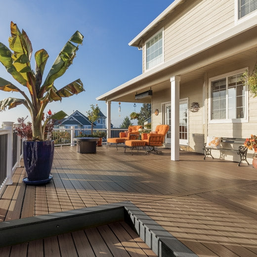 TimberTech Edge Prime+ 1 in. x 5.5 in. x 20 ft. Coconut Husk Grooved Edge Deck Boards