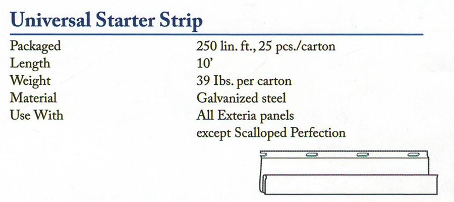 Tando Universal 10 ft. Galvanized Steel Starter Strip
