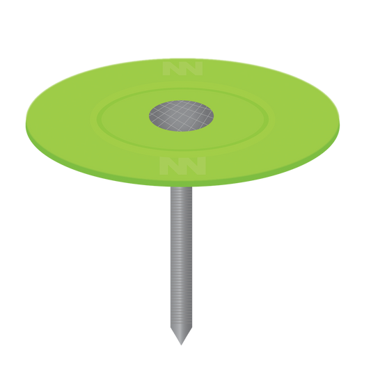 Stinger 1 in. Electro Galvanized Ring Shank Plastic Cap Roofing Nails - 2000 count