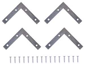 BRACE CNR FLT STL 5INX7/8IN ZN