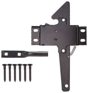 LATCH POST BLK W/SCREWS STEEL