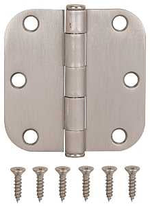 HINGE DOOR 5/8 RND CNR SAT NIC