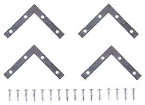 Corner Brace, 3 in L, 3 in W, 1/2 in H, Steel, Zinc-Plated, 1.6 mm Thick Material