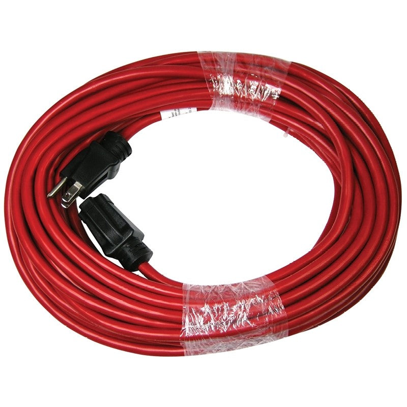 Prime 50 ft. Red 14/3 AWG 3-Prong Plug Heavy Duty Electrical Extension Cord