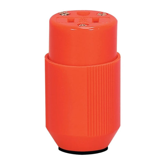 Eaton Wiring Devices Orange Nylon Electrical Connector, 2-Pole, 15 A, 125 V, NEMA 5-15R