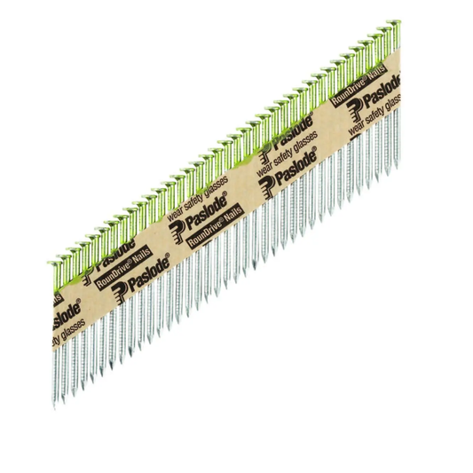 Paslode 30 Degree 3 in. x .120 Hot Dipped Galvanized Paper Tape Collated RounDrive Ring Shank Framing Nail - 2000 pcs