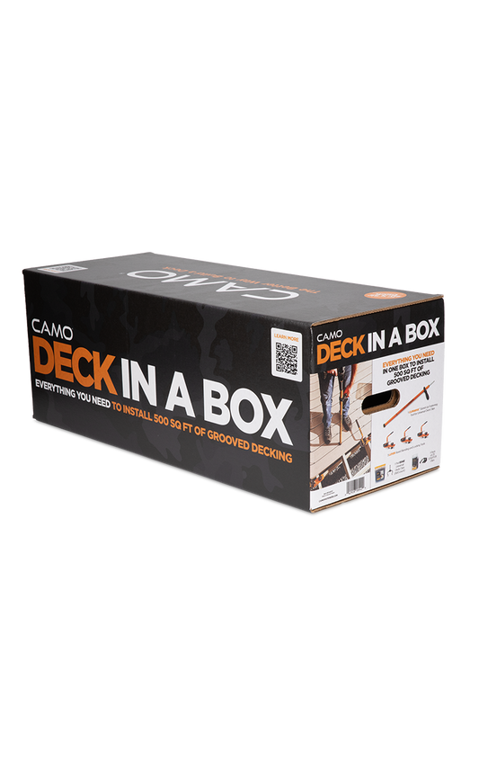 CAMO Deck In A Box Includes Everything Needed To Install 500 sq. ft. Of Grooved Decking