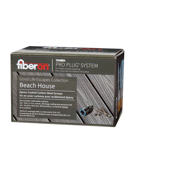 Fibeorn Pro Plug Beach House Decking Plugs - 100 Square Feet of Coverage