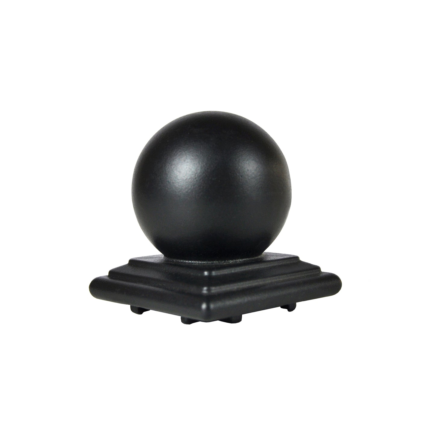 Regal Rail 2-1/4" Black Aluminum Post Ball Cap