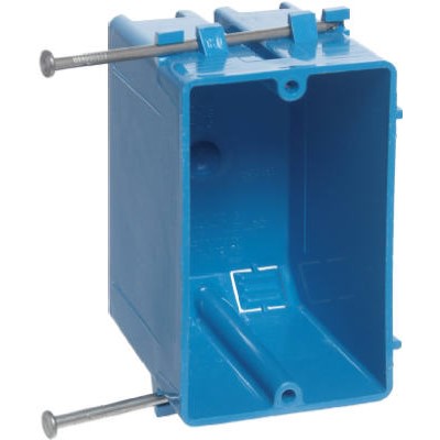 Carlon PVC 18 Cubic in. Single Gang New Work Outlet Box