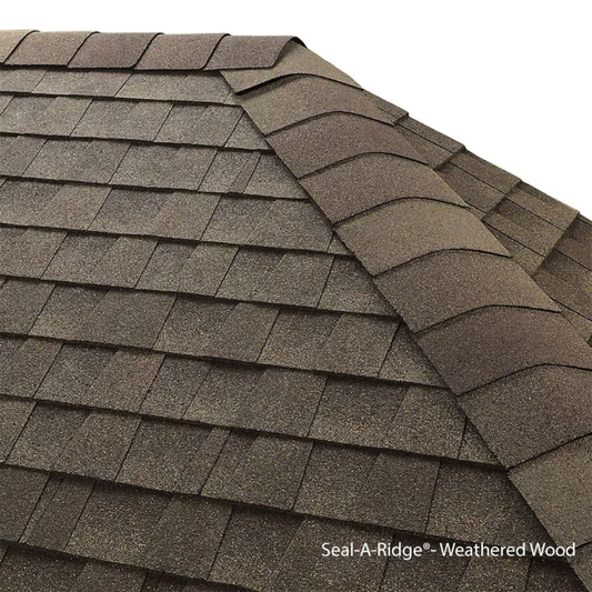 GAF Seal-A-Ridge Hip and Ridge Weather Wood Roof Shingles - 25 Linear Feet per Bundle