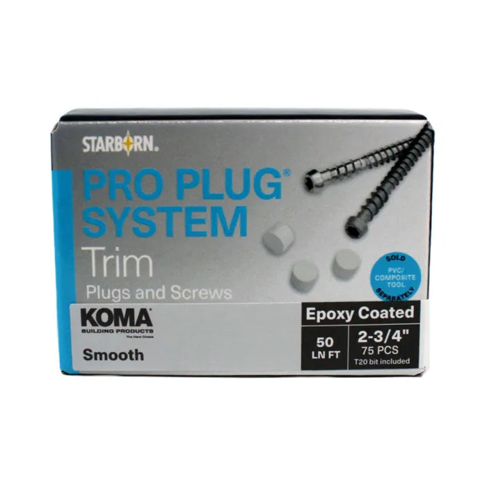 Koma Trim Screws Cortex, woodgrain, 50 lf