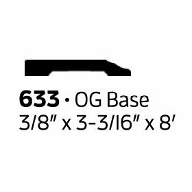 3/8 in. x 3-3/16 in. x 8 ft. Amber Affinity Colonial Baseboard Moulding - 633