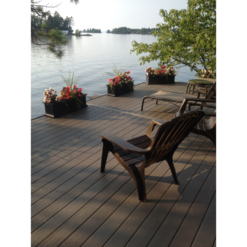 TruNorth Environboard 5/4 in. x 5-1/2 in. x 12 ft. Mocha Grooved Composite Deck Boards