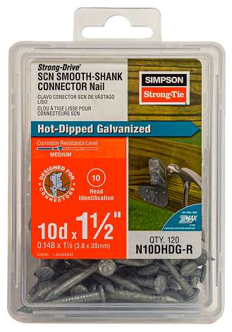 Simpson StrongTie Strong-Drive 1-1/2 in. x 10d Galvanized Smooth Shank Connector Nail