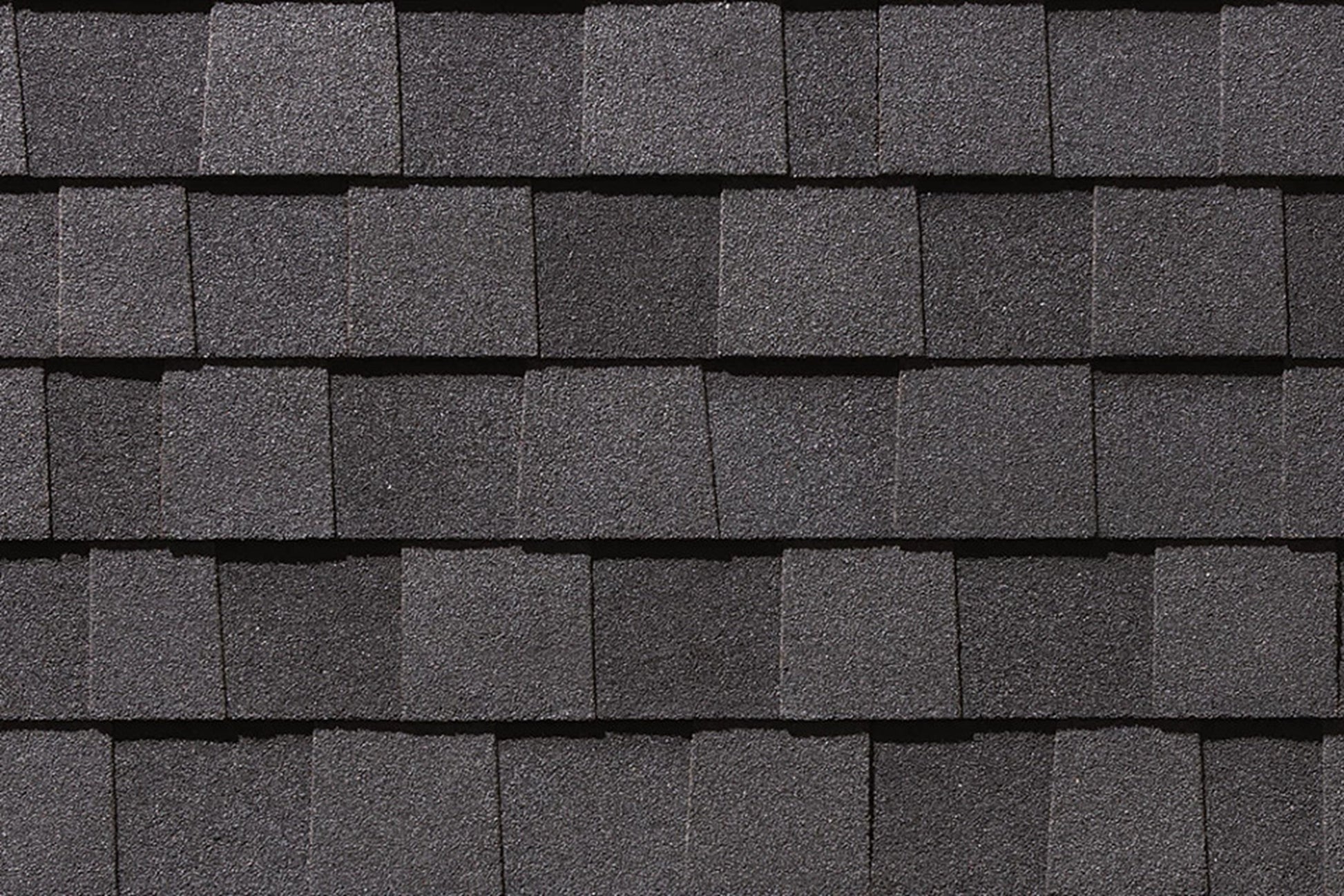 Pattern of dark gray roof shingles