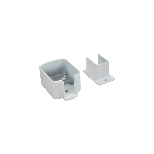 Regal Rail White Aluminum Top and Bottom Horizontal Rail Bracket Feature Product Photo