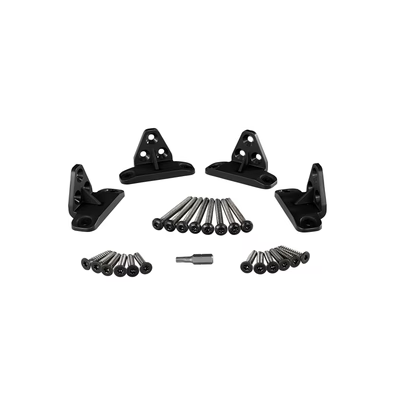 Fiberon Brio Black Horizontal Line Rail Hardware - 4 Brackets