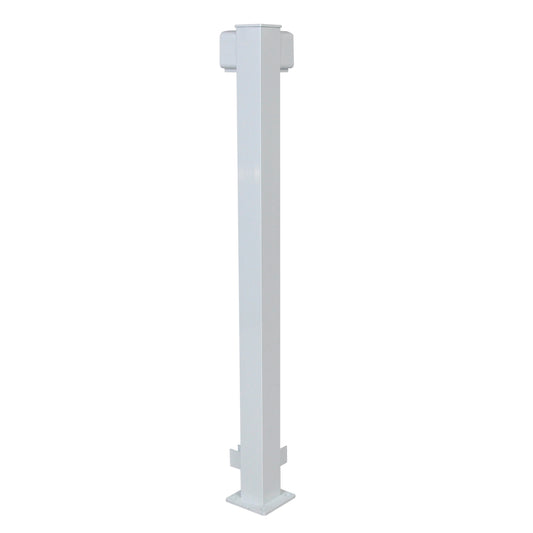 Regal Rail 36" White Aluminum Corner Post Feature Product Photo 