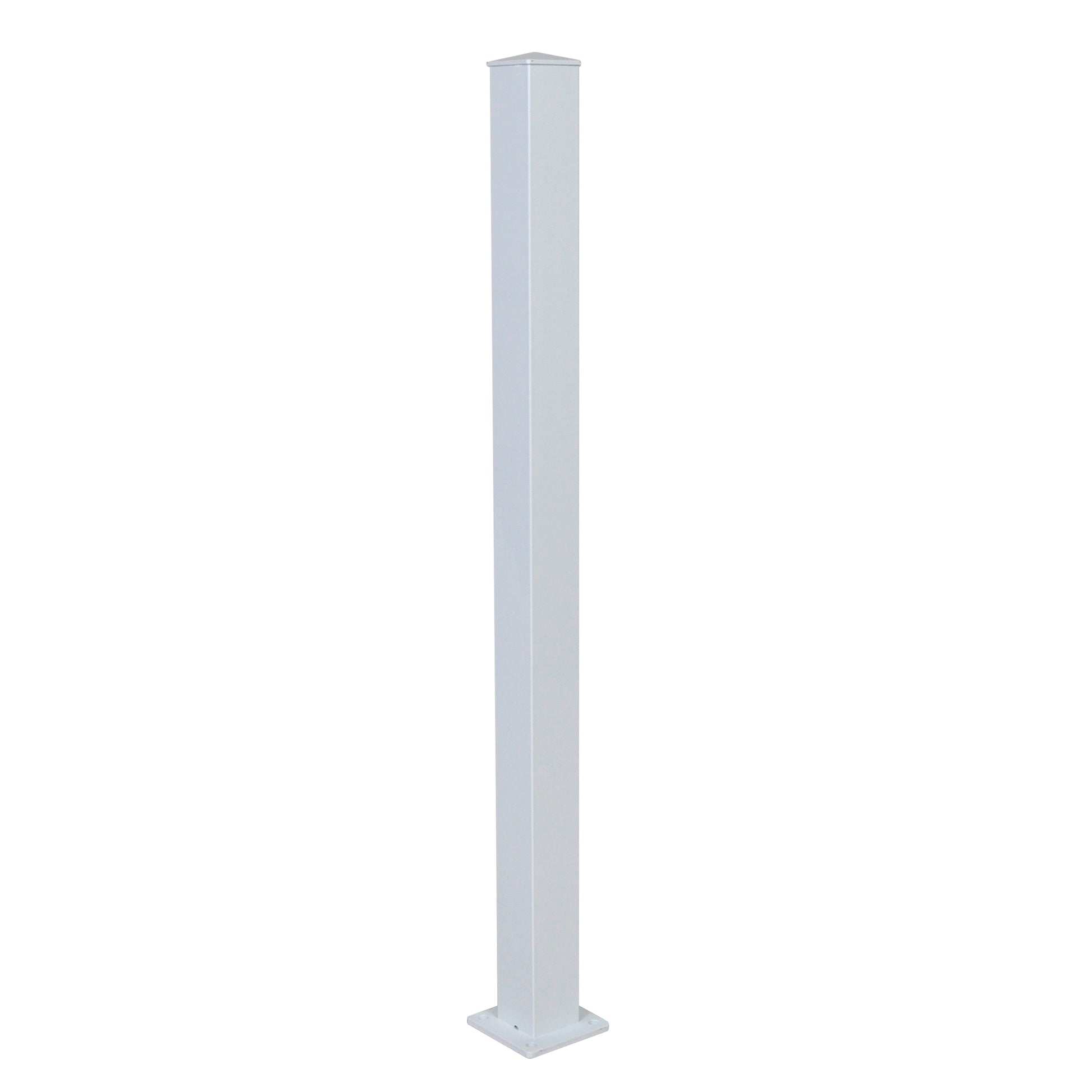 Regal Rail 36" White Aluminum Square/Bottom Stair Post Feature Product Photo