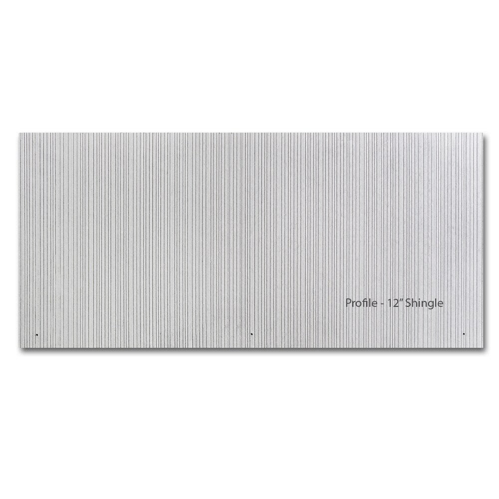 GAF WeatherSide Profile 12 in. x 24 in. Classic White Straight Shingle Fiber-Cement Siding - 18 Pieces