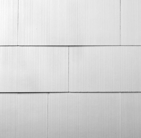 GAF WeatherSide Profile 12 in. x 24 in. Classic White Straight Shingle Fiber-Cement Siding - 18 Pieces