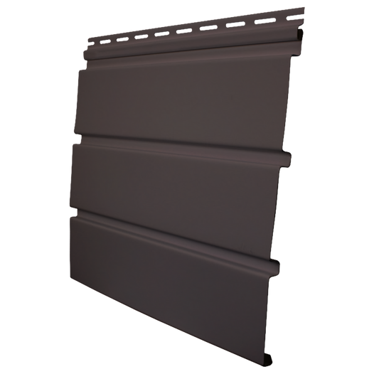 12 in. x 12 in.  Brown Triple 4 in. Solid Vinyl Soffit