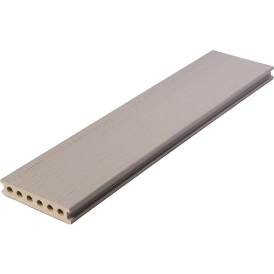 TruNorth Environboard 5/4 in. x 5-1/2 in. x 12 ft. Stone Grey Grooved Composite Deck Boards