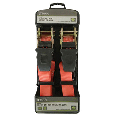 Max Master Mechanic 1 in. x 15 ft. Rachet Tie Down Straps - 2 pk